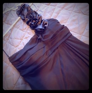 Long Sheer Formal Black Dress